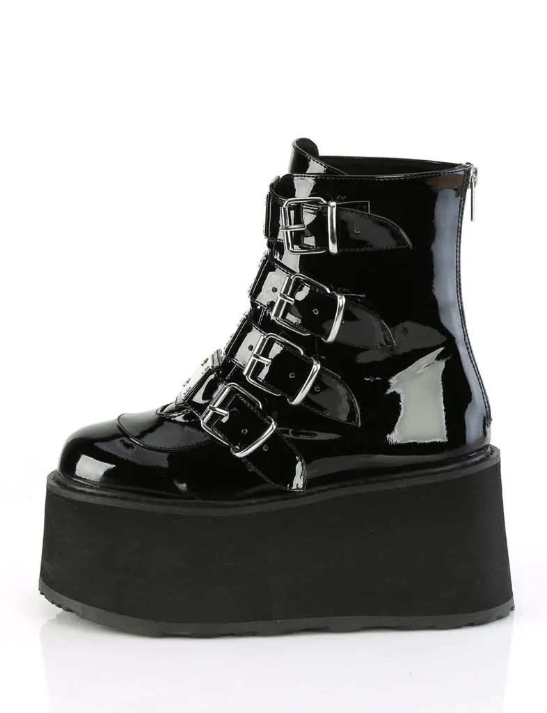 DEMONIA DAMNED-105 - BLACK PATENT ✰ PRE ORDER ✰