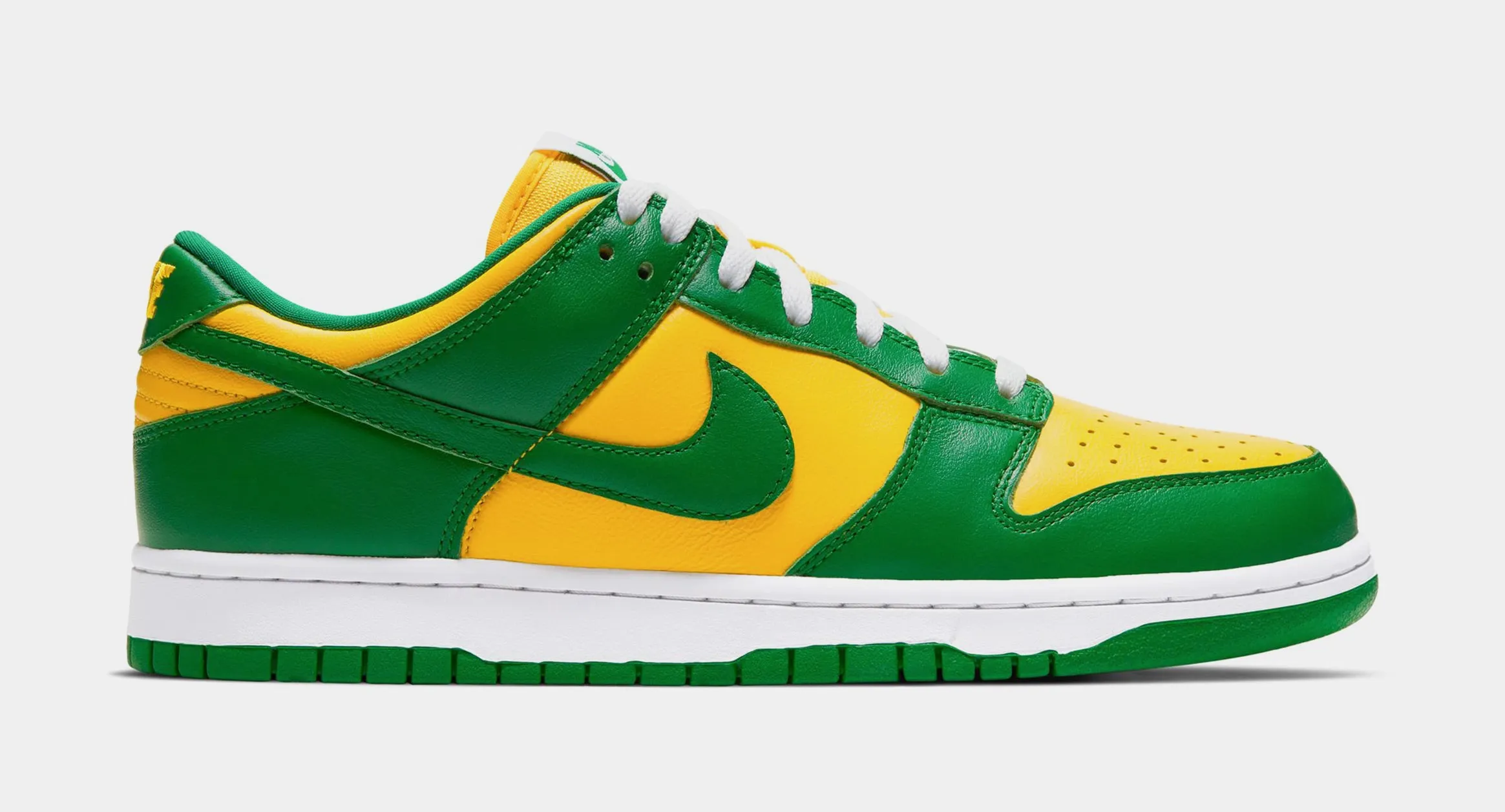 Dunk Low Pine Green and Varsity Maize Mens Lifestyle Shoes (Varsity Maize/Pine Green/White)