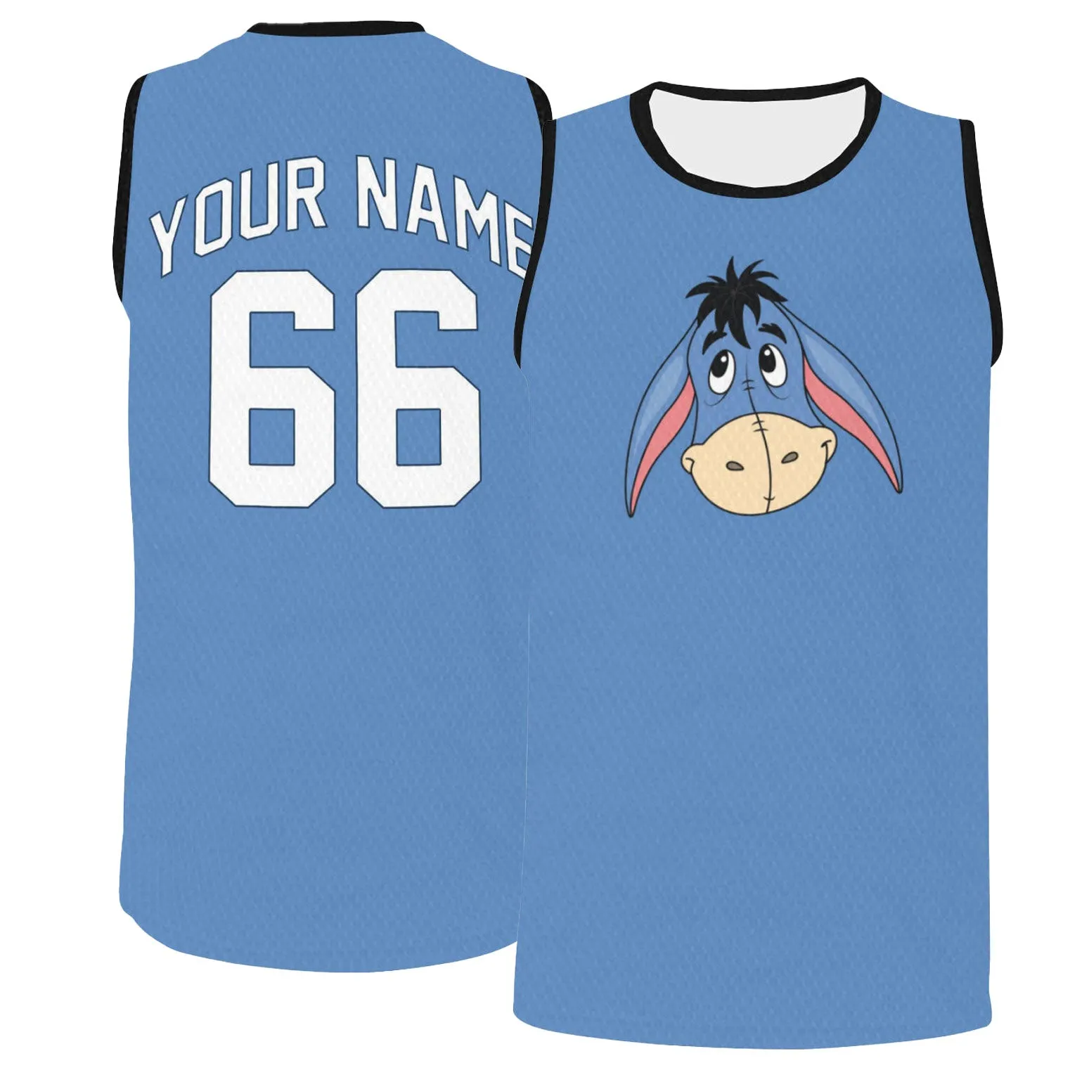 Eeyore Men's Basketball Customizable Jersey