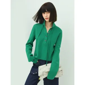 Emerald Green Collared Polo Top