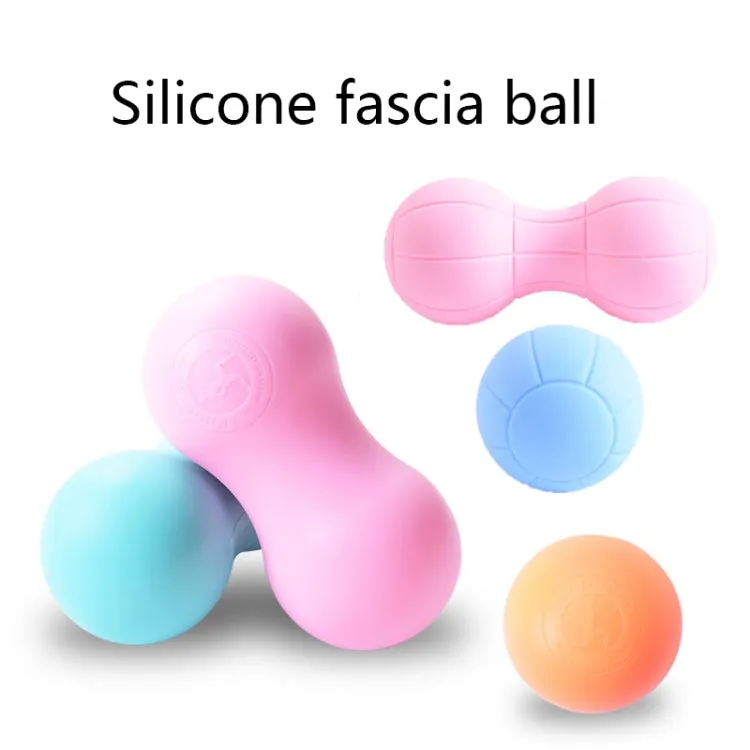 Fascia Ball Muscle Relaxation Yoga Ball Back Massage Silicone Ball, Specification: Basketball Blue Ball