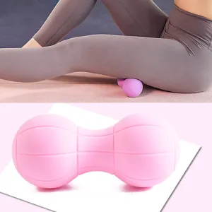 Fascia Ball Muscle Relaxation Yoga Ball Back Massage Silicone Ball, Specification: Basketball Pink Peanut Ball