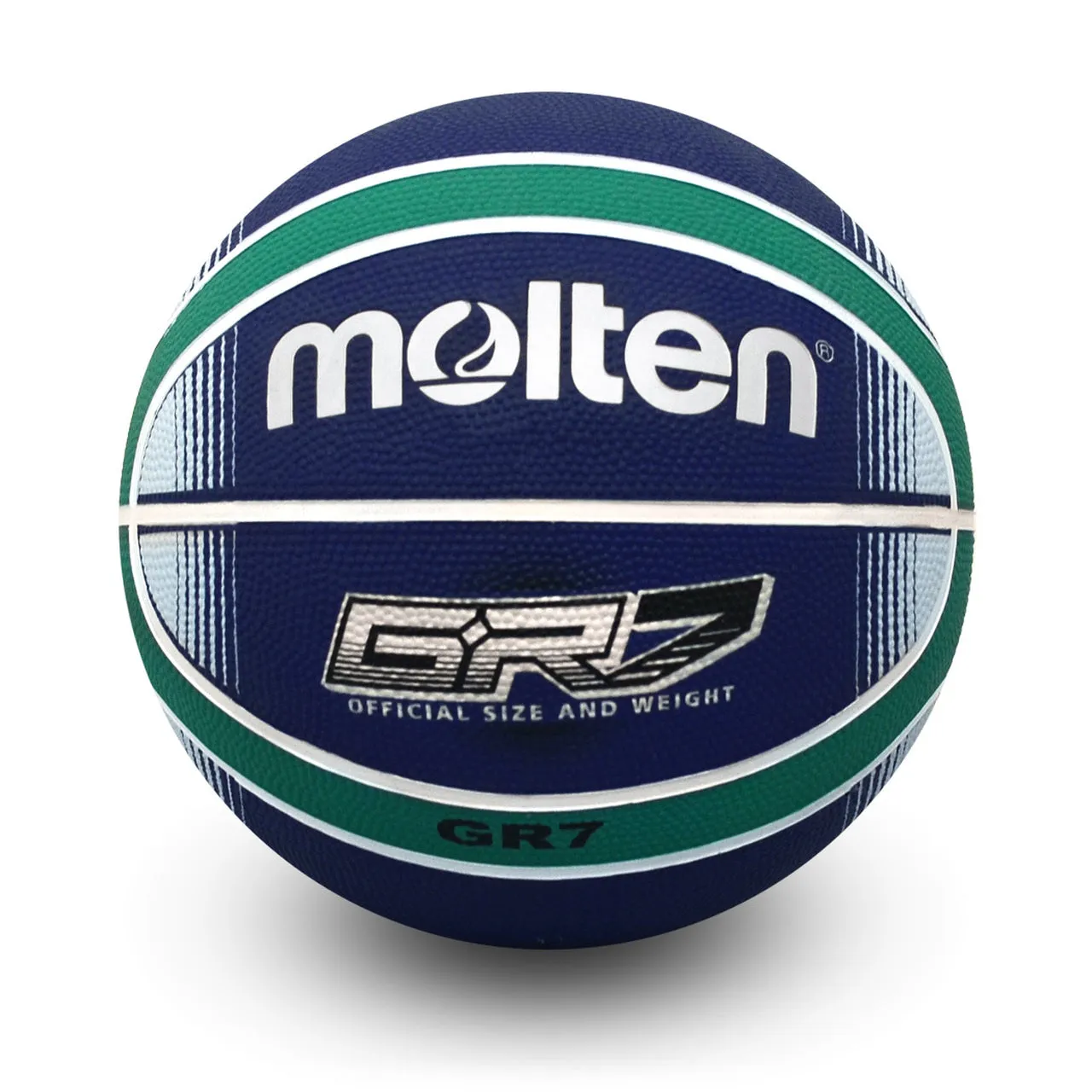 FIBA Approved Rubber Basketball, 12-Panel 2-Tone Design