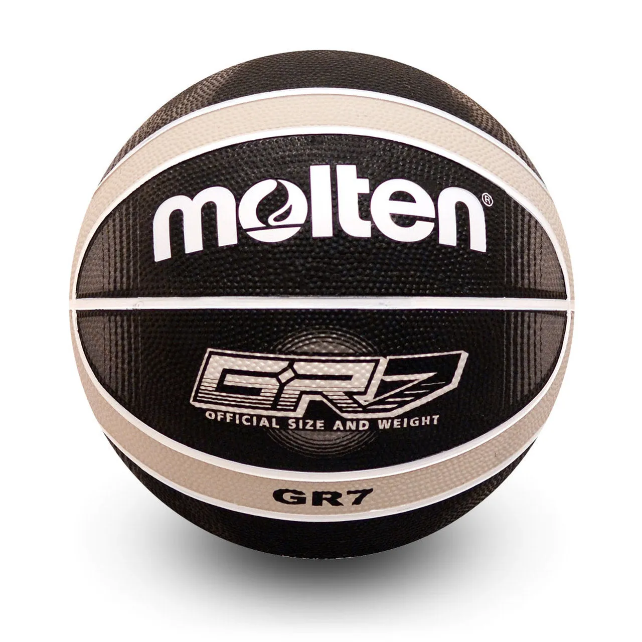 FIBA Approved Rubber Basketball, 12-Panel 2-Tone Design