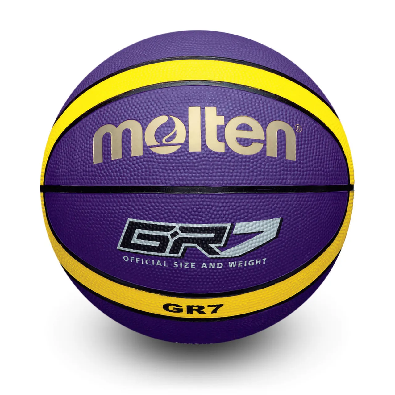 FIBA Approved Rubber Basketball, 12-Panel 2-Tone Design