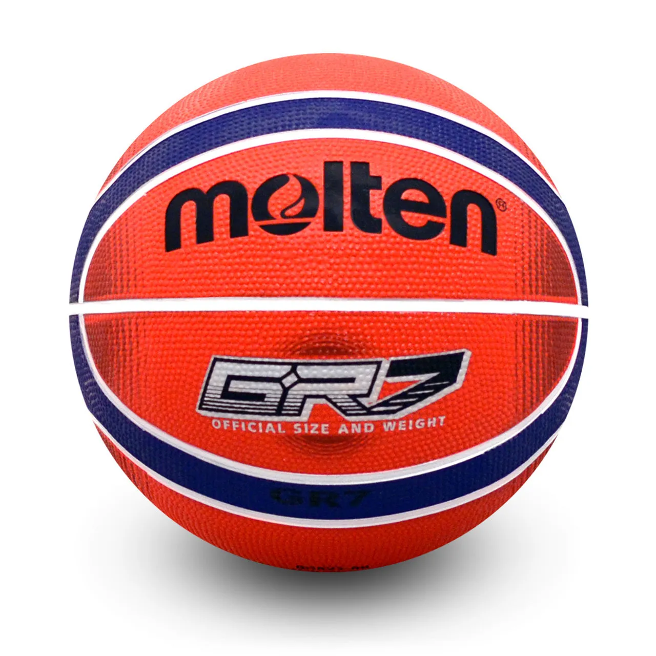 FIBA Approved Rubber Basketball, 12-Panel 2-Tone Design