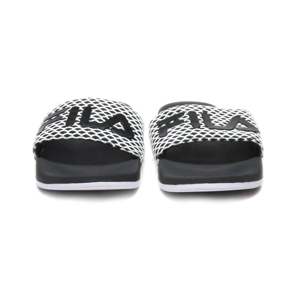 Fila Slippers Fabric Black Colour For Men