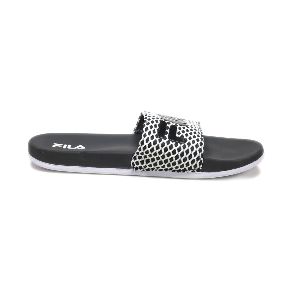 Fila Slippers Fabric Black Colour For Men