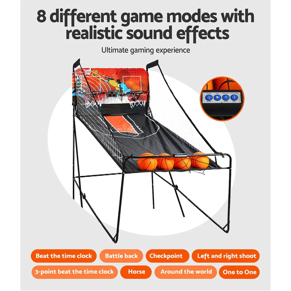 Foldable Arcade Basketball Game 8 Modes, 4 Balls, Black - [BrandName]