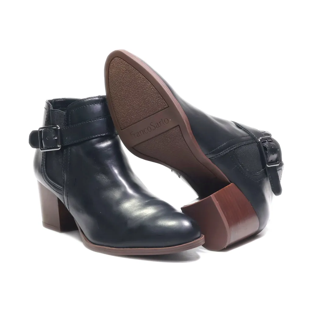 Franco Sarto Ankle Boots Leather Black Colour For Women