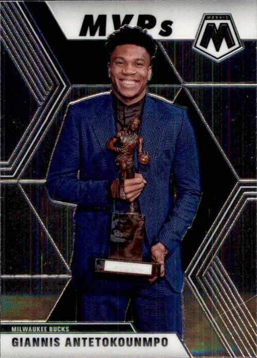 Giannis Antetokounmpo, #297, MVPs, 2019-20 Panini Mosaic Basketball NBA