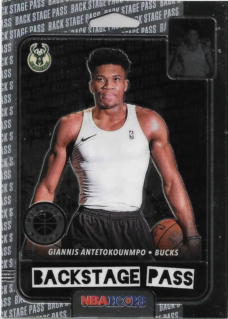 Giannis Antetokounmpo, Backstage Pass, 2019-20 Panini Hoops Premium Stock Basketball NBA