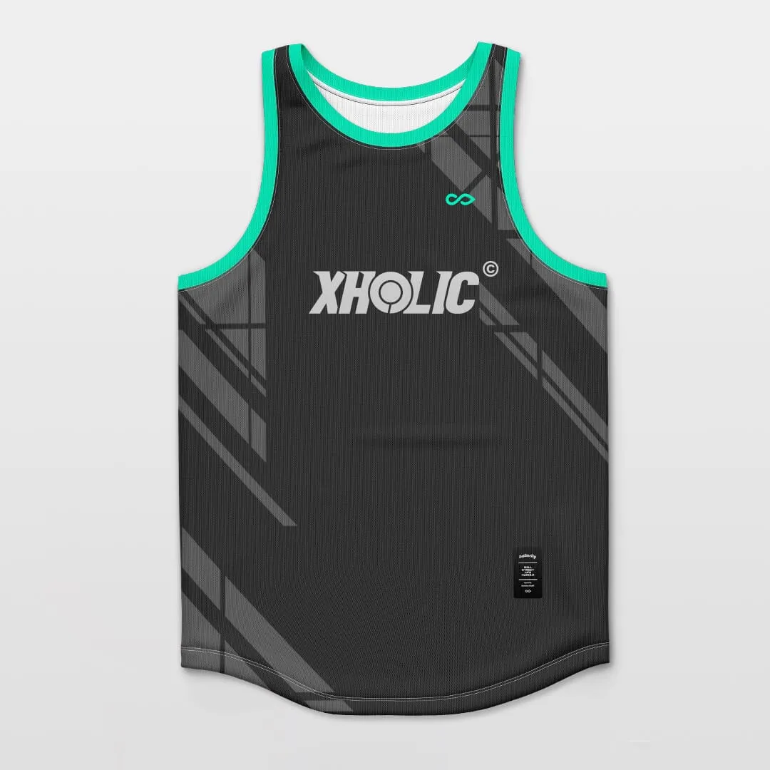 Green Tech - Customized Basketball Jersey Sleeveless