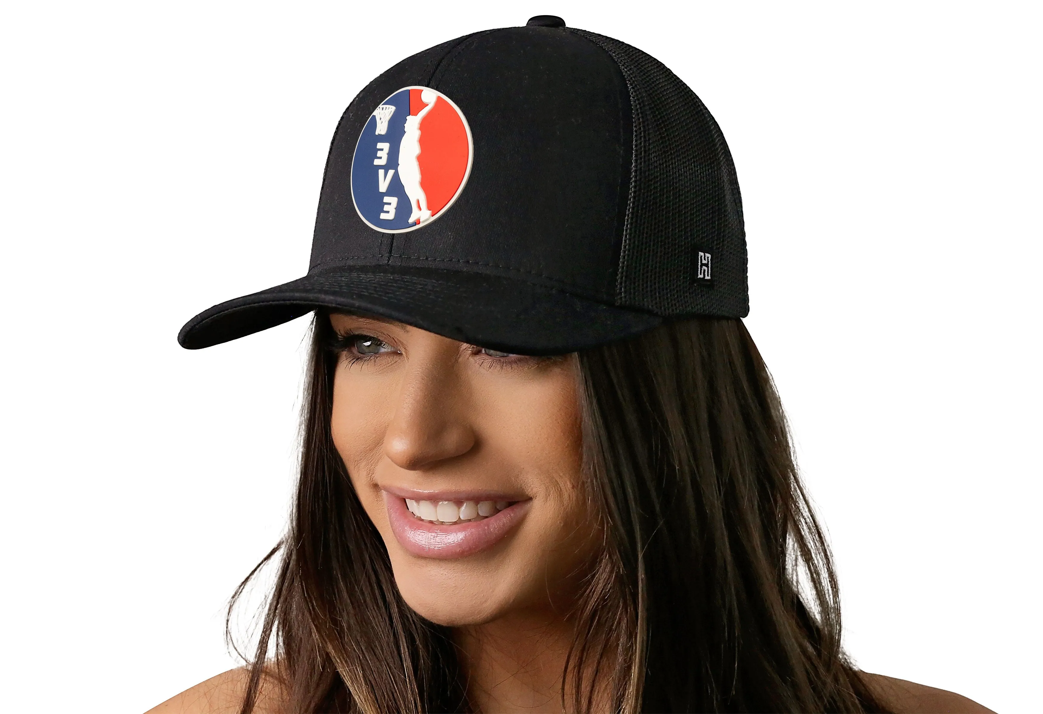 Haka x The League - 3v3 Trucker Hat Rubber | Black Basketball Snapback