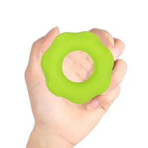 Hand Exercise Massage Bump Gear Type Silicone Grip Ring, Style: 40LB (Grass Green)