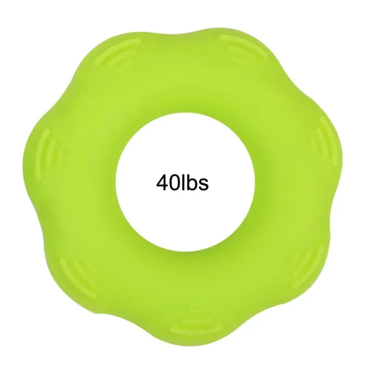 Hand Exercise Massage Bump Gear Type Silicone Grip Ring, Style: 40LB (Grass Green)