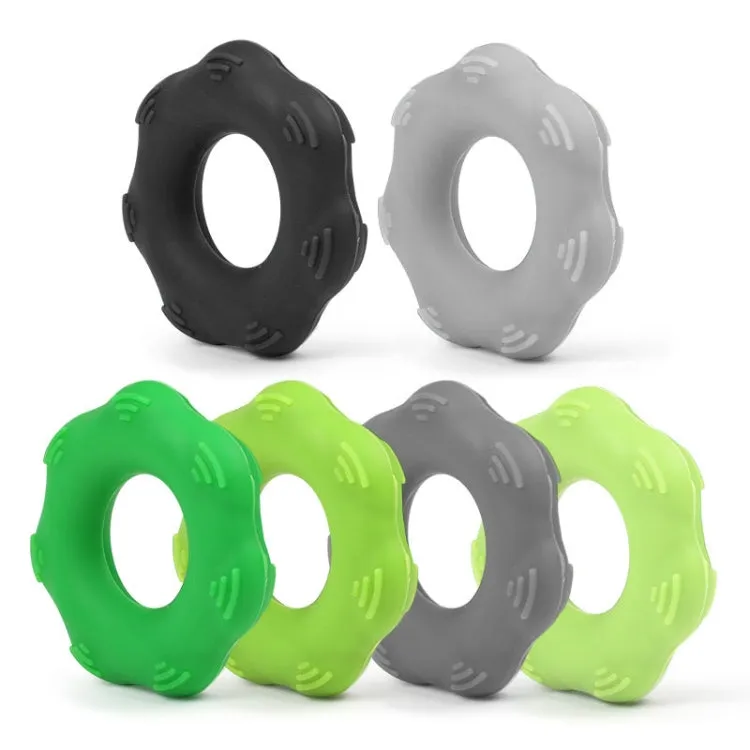 Hand Exercise Massage Bump Gear Type Silicone Grip Ring, Style: 40LB (Grass Green)