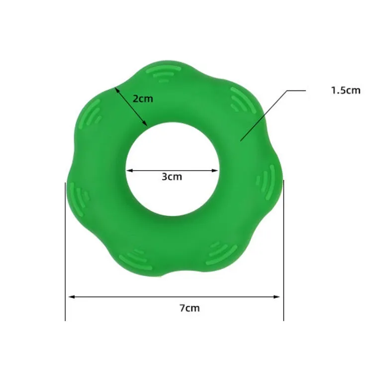 Hand Exercise Massage Bump Gear Type Silicone Grip Ring, Style: 40LB (Grass Green)