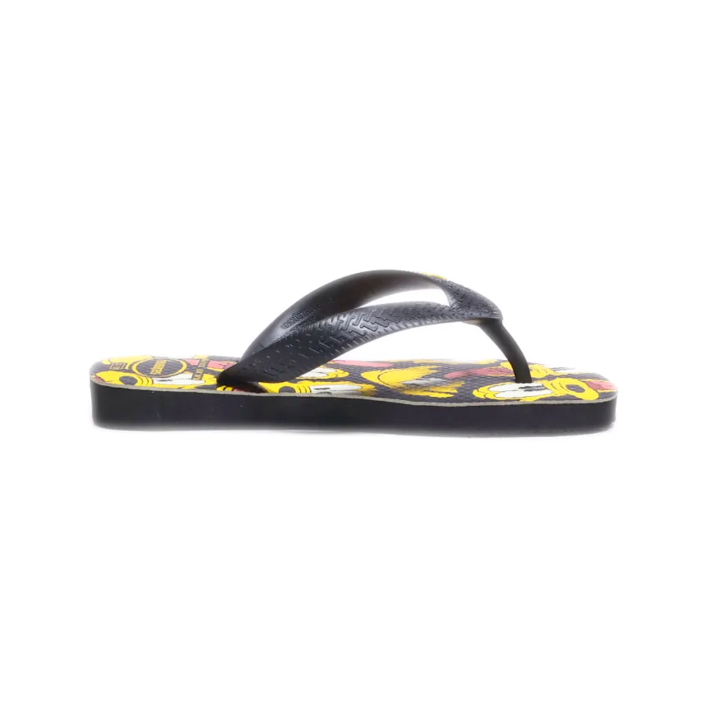 Havaianas Flat Sandals Rubber Black Colour For Kids