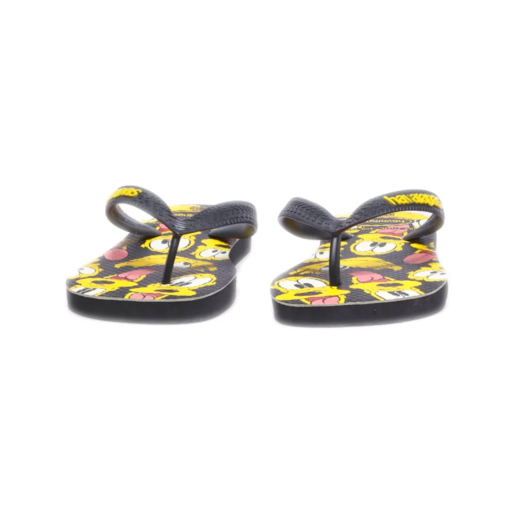 Havaianas Flat Sandals Rubber Black Colour For Kids