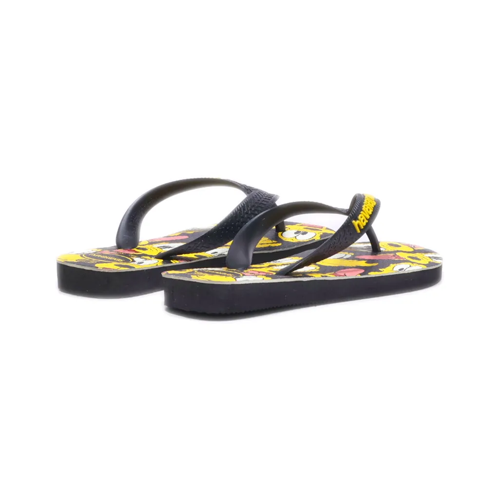 Havaianas Flat Sandals Rubber Black Colour For Kids