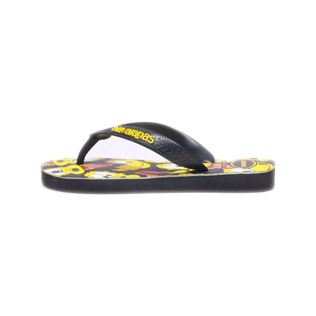 Havaianas Flat Sandals Rubber Black Colour For Kids