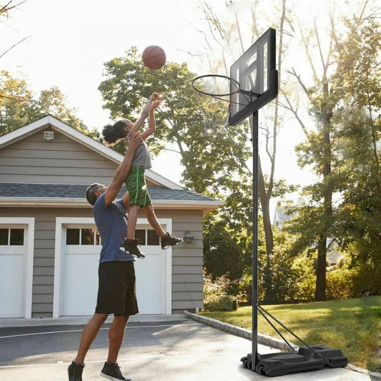 Height Adjustable Portable Shatterproof Backboard Basketball Hoop with 2 Nets