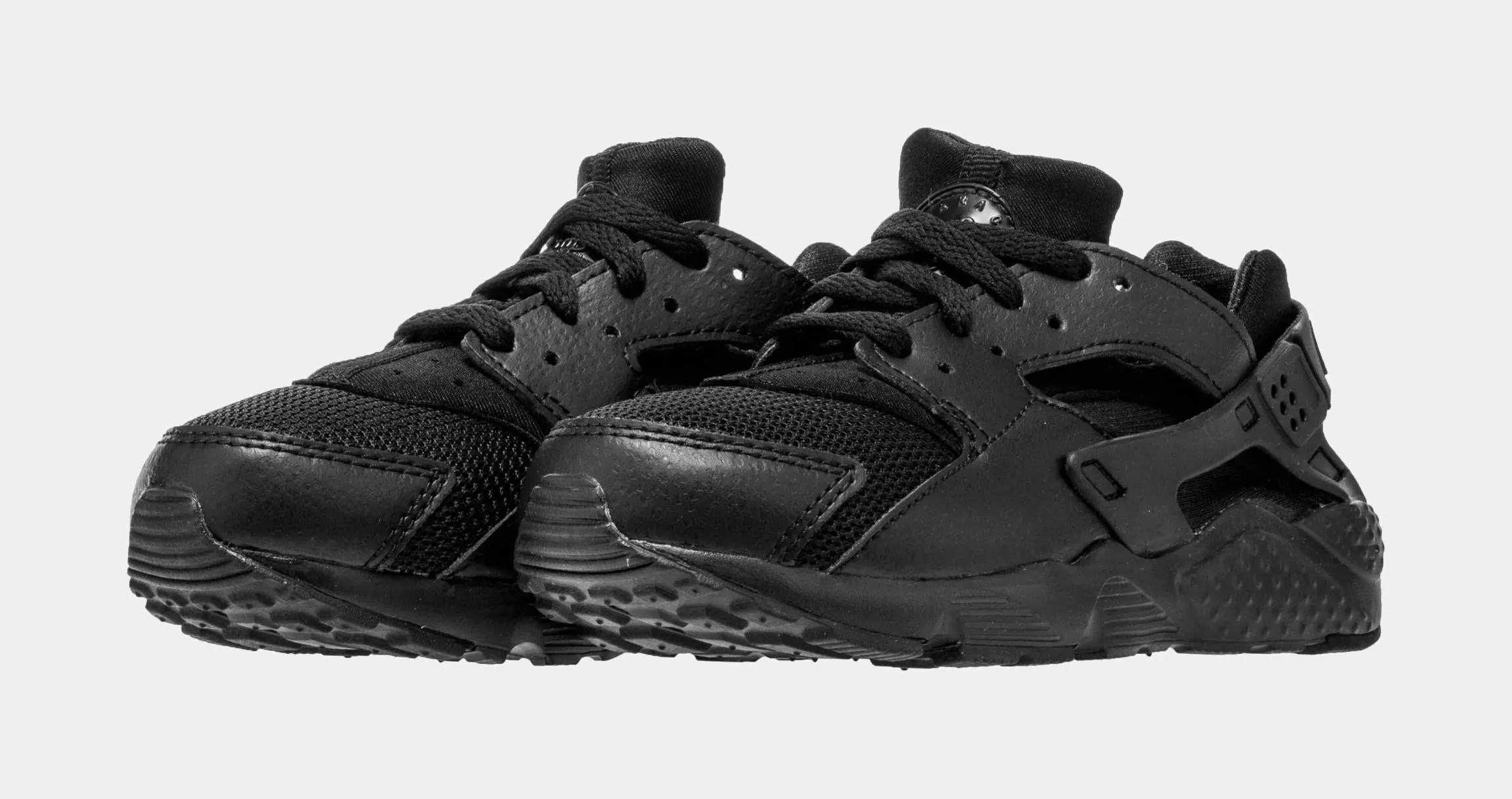 Huarache Run Preschool Lifestyle Shoe (Black)