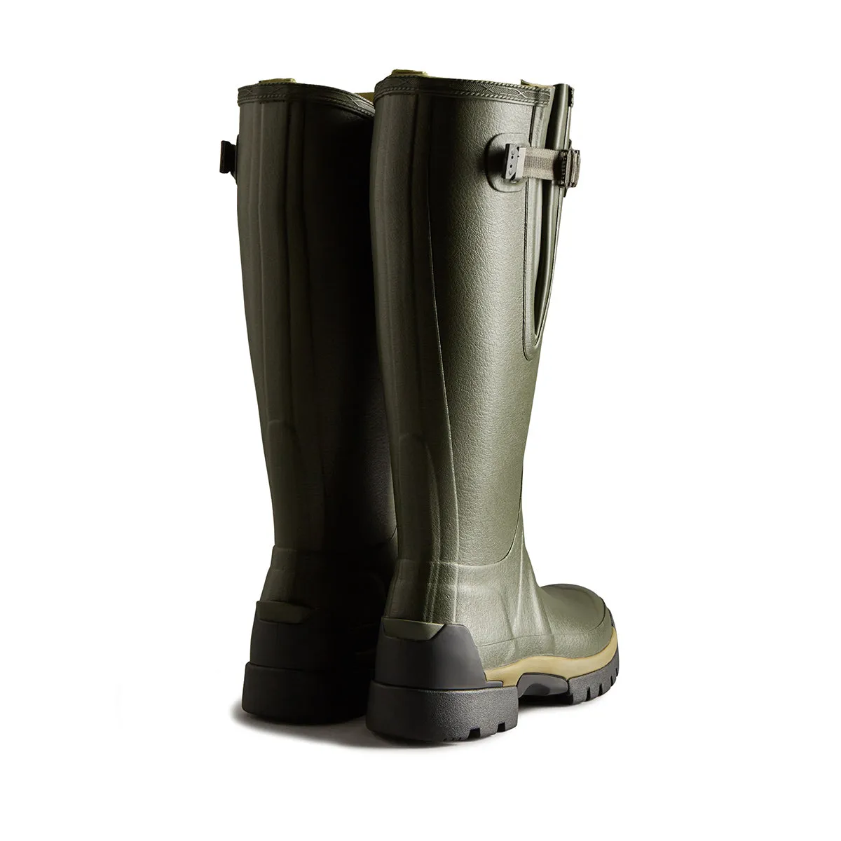 Hunter Women's Balmoral Adjustable 3mm Neoprene Wellington Boots in Dark Olive