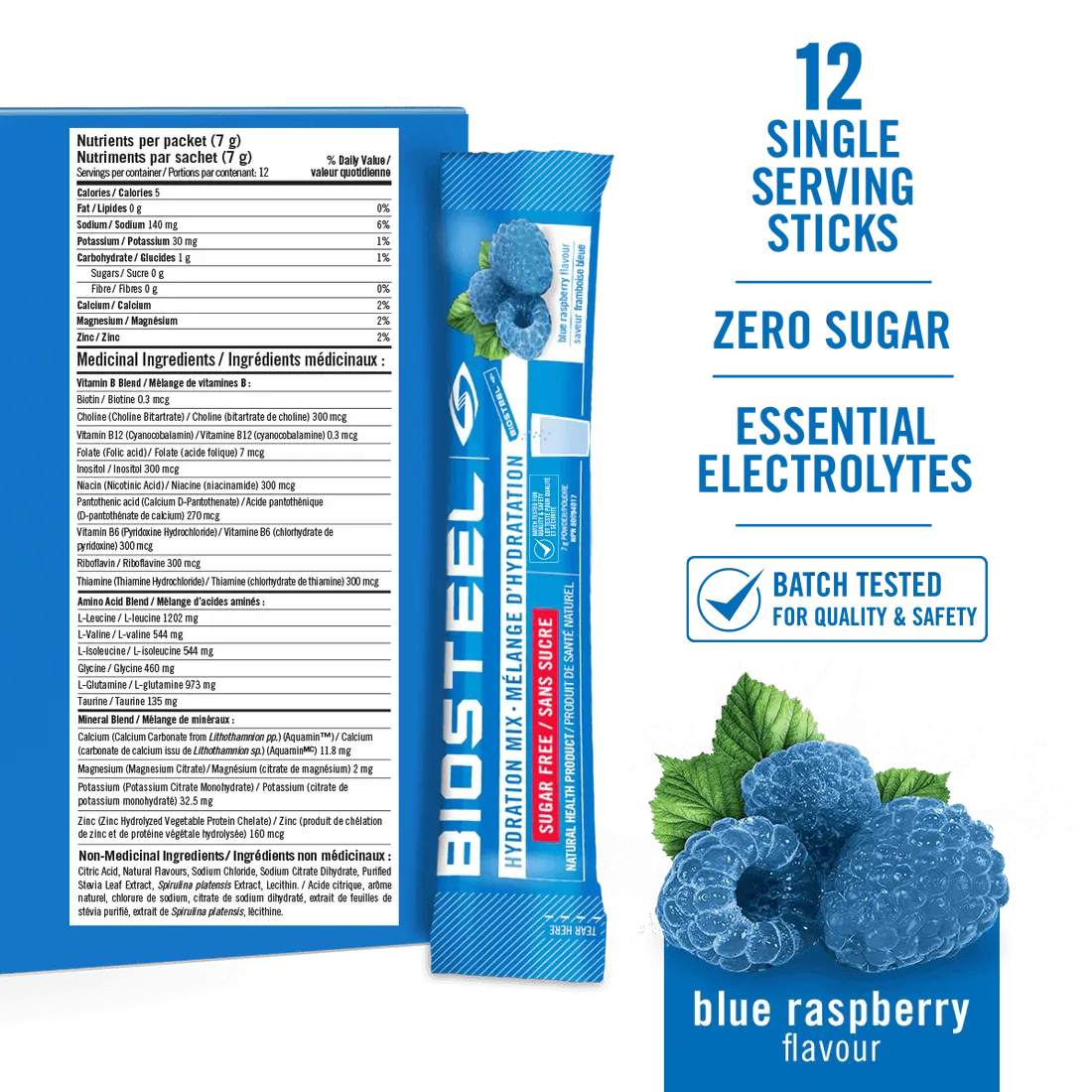 HYDRATION MIX / Blue Raspberry - 12 Servings