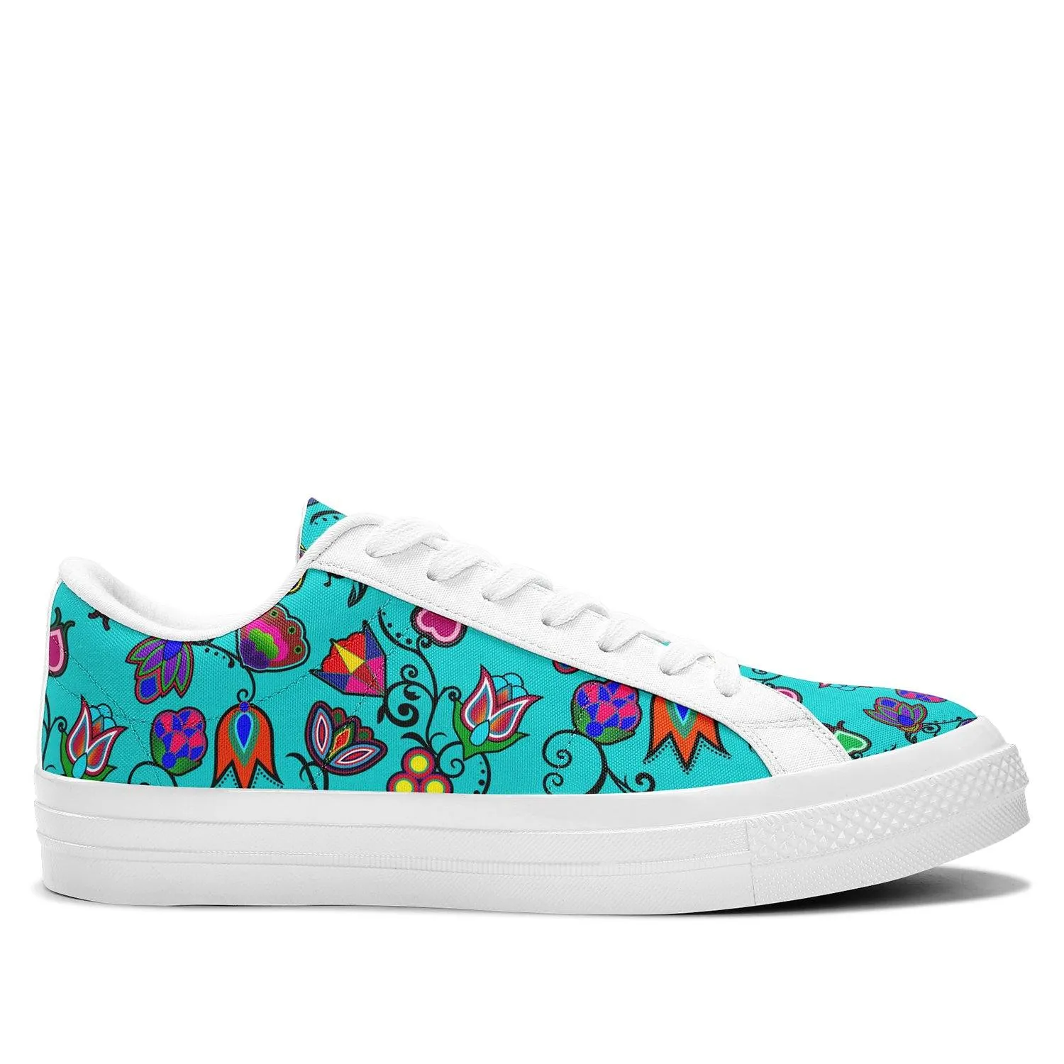 Indigenous Paisley Sky Aapisi Low Top Canvas Shoes White Sole