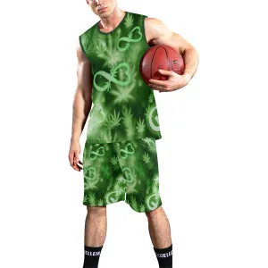 INFINITY GREEN COSMOS All Over Print Basketball Uniform