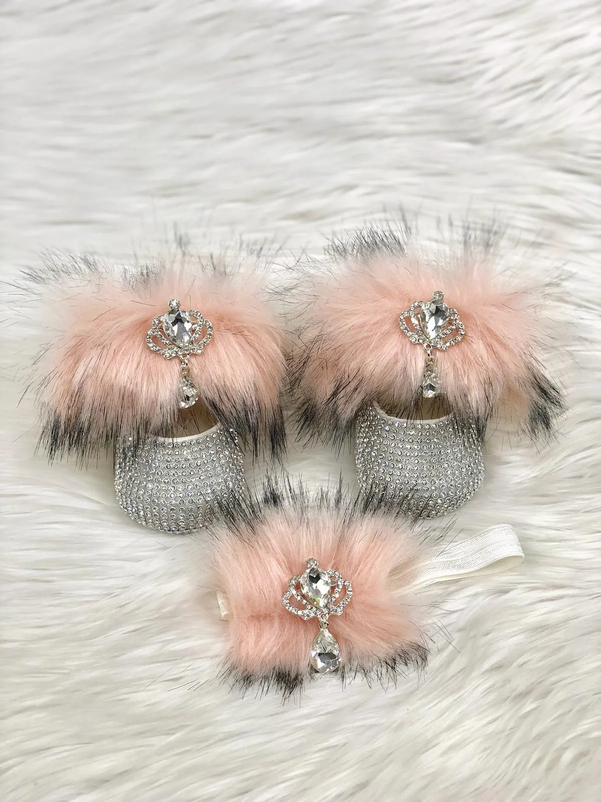 Jeweled Ada Fur Shoes