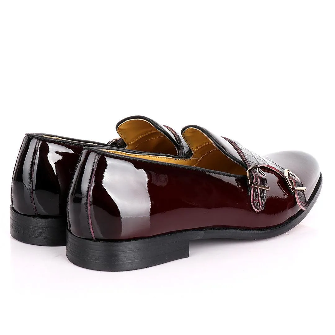 John Medson Double monk Plain Design Men's Shoe