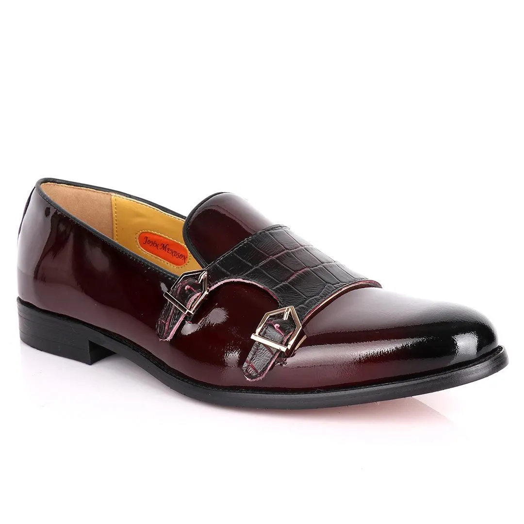 John Medson Double monk Plain Design Men's Shoe