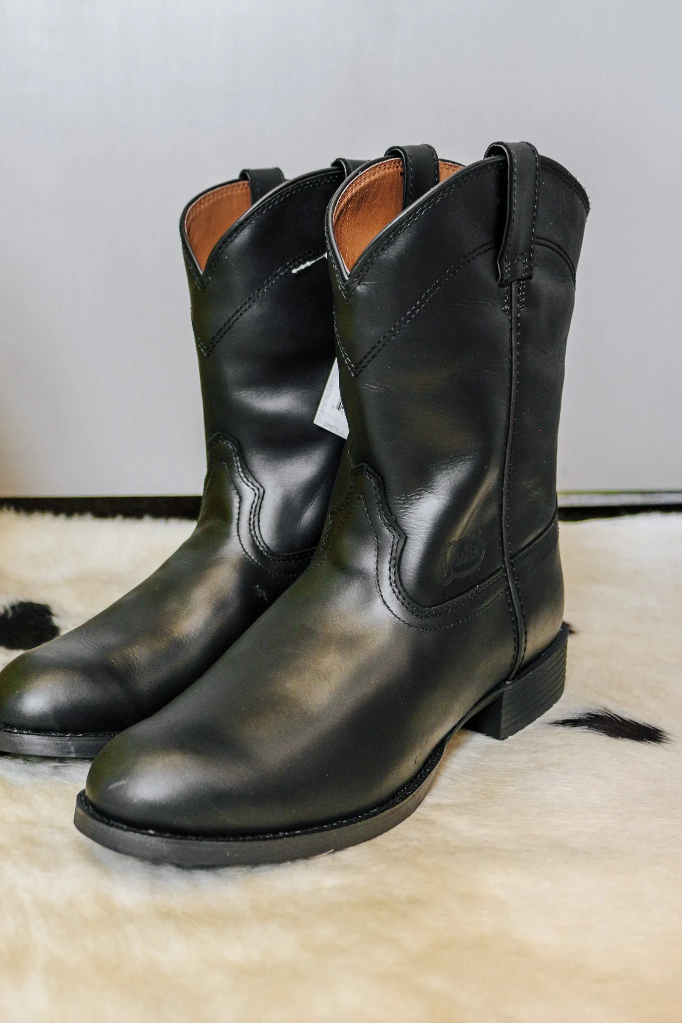 Kilgore Jet Black Cowhide Western Boot