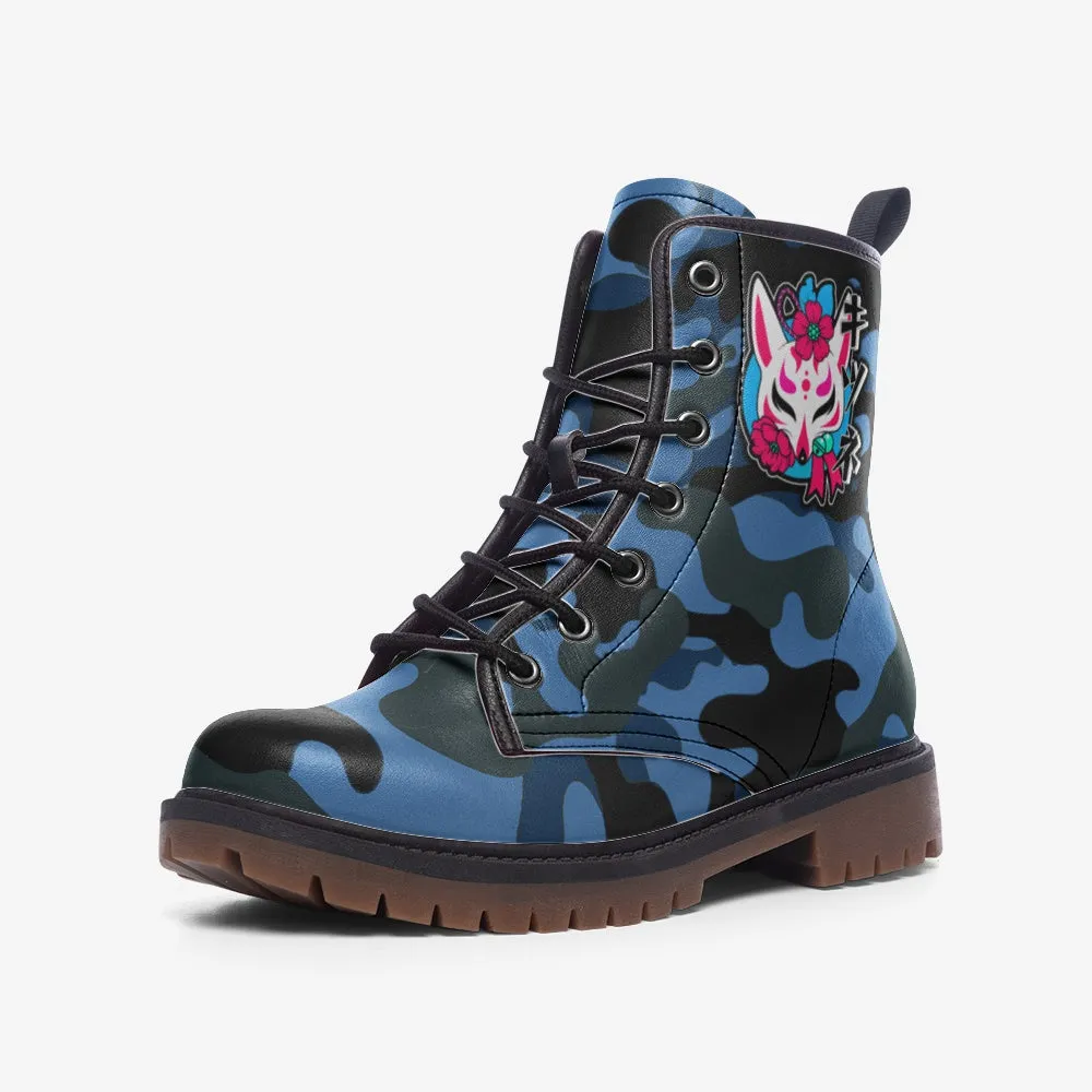 Kitsune Blue Camo Boots