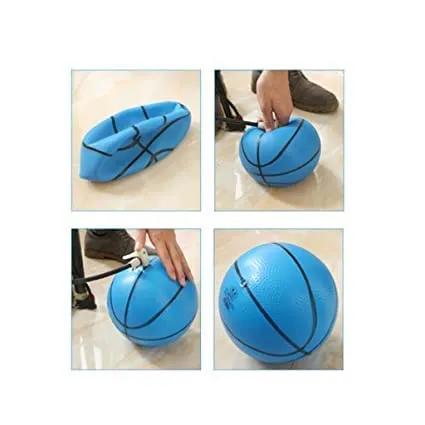 LUCKYMORDEN Basket Beech Ball Silicon Rubber Balloon Ball Multi Color Size 4 with Air Feeling Needle