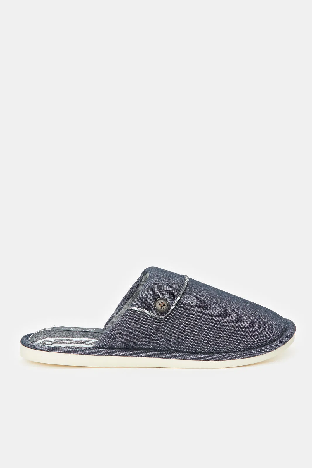 Men Plain Grey Slippers