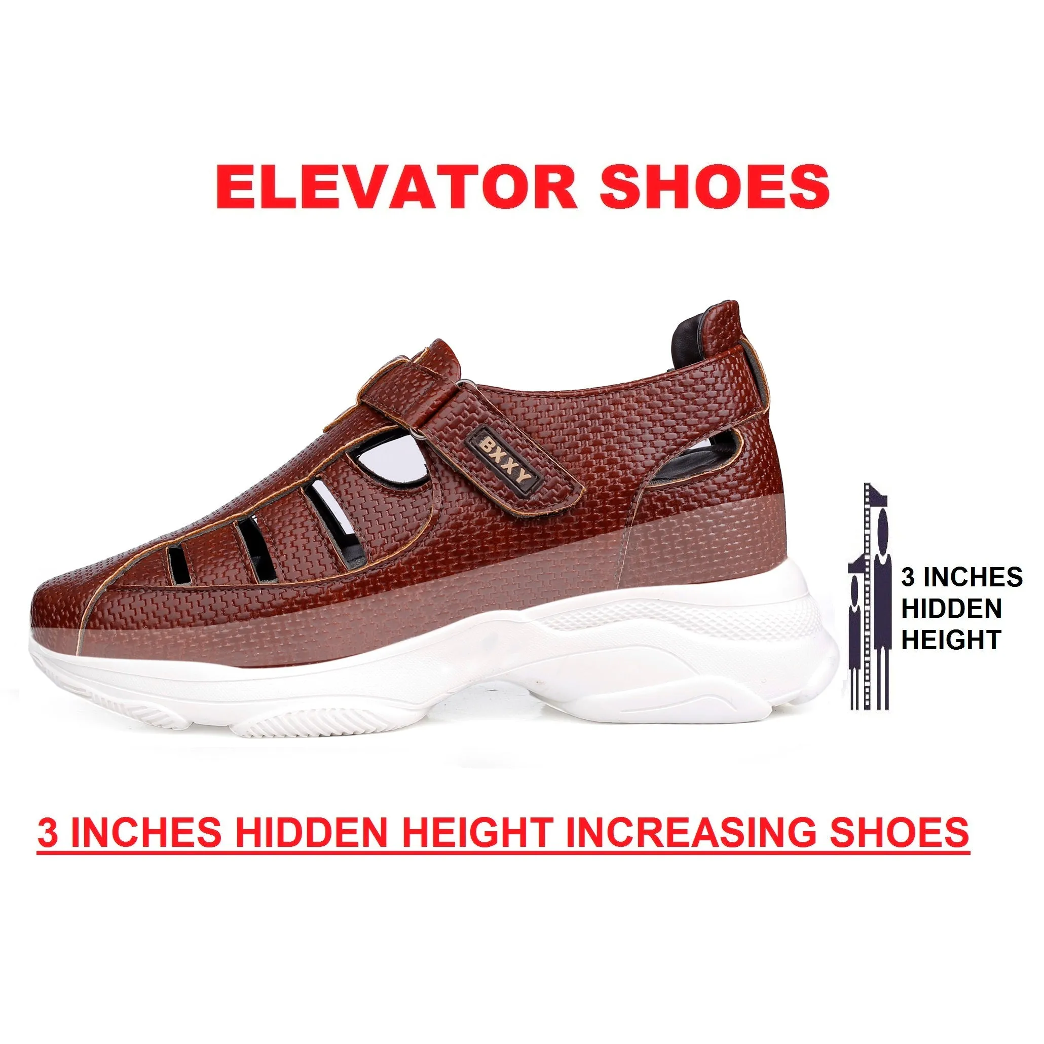 Men's 3 Inch Hidden Height Increasing Trendiest Sandals