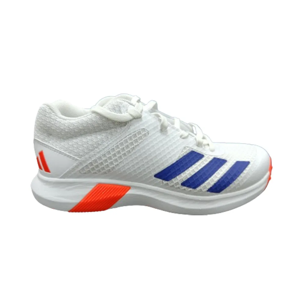 Men's Adipower Vectorid 20 Cricket Shoe (White/Lucid Blue/Solar Red)