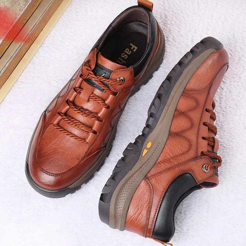 Men's Casual Leather Shoes Classic Outdoor Sports Hiking Shoes Trekking Men's Footwear