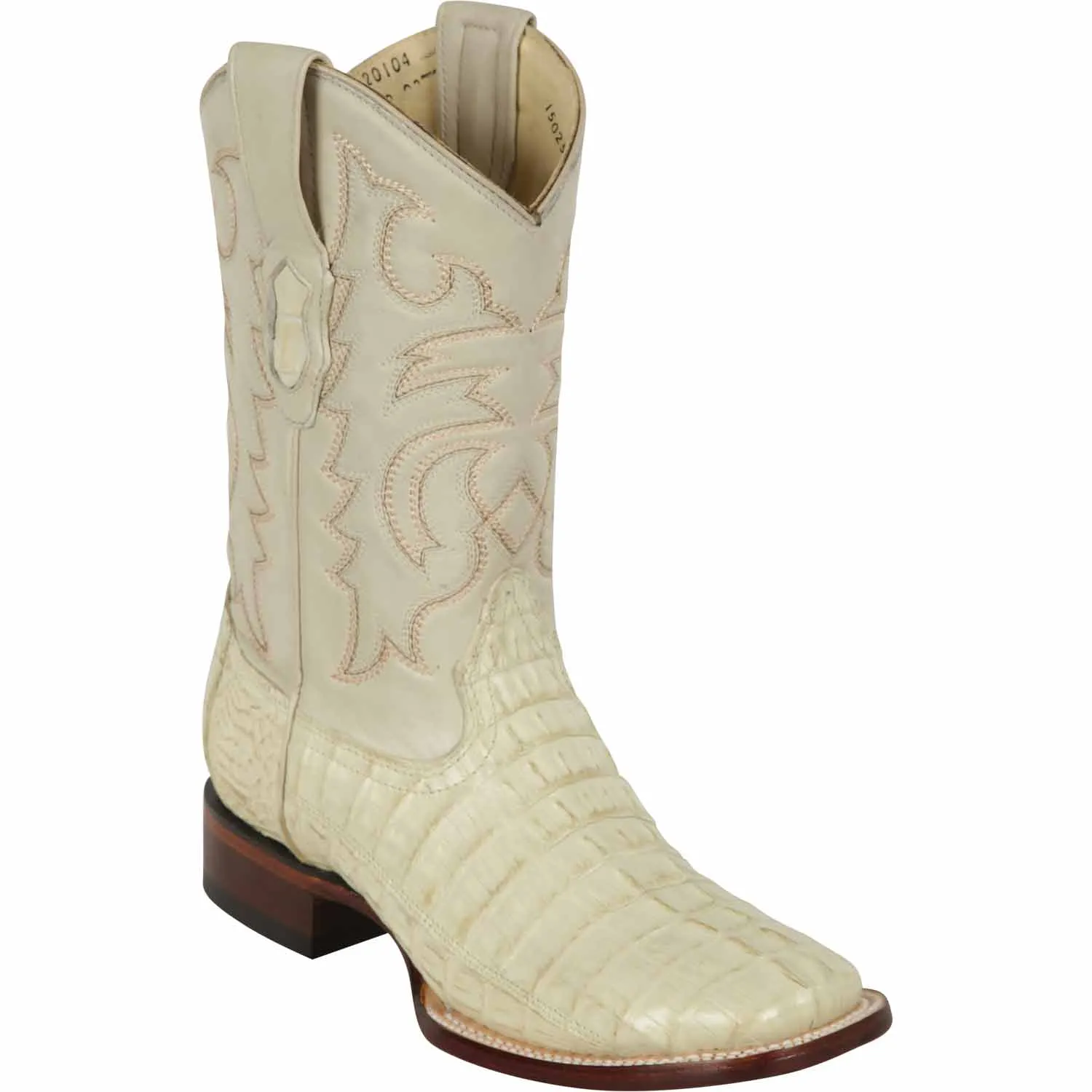 Men's Los Altos Caiman Tail Wide Square Toe Boots 82201-A