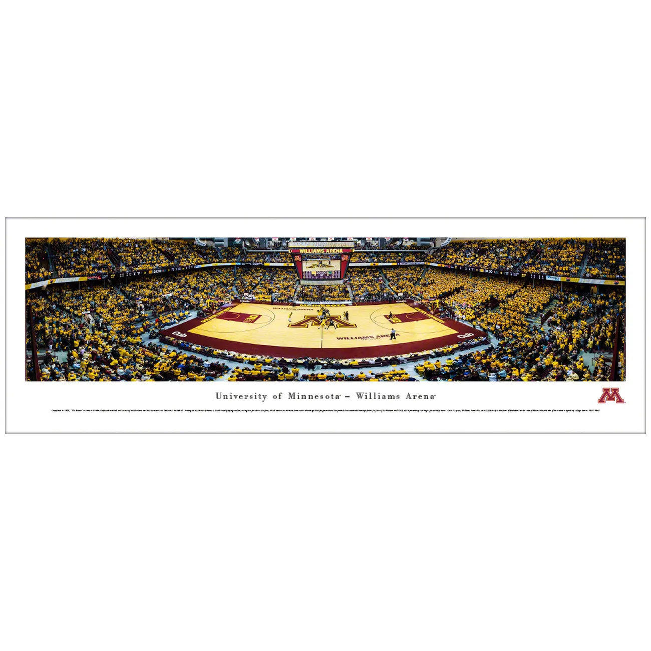 Minnesota Golden Gophers Men's Basketball Williams Arena Panoramic Picture (Shipped)