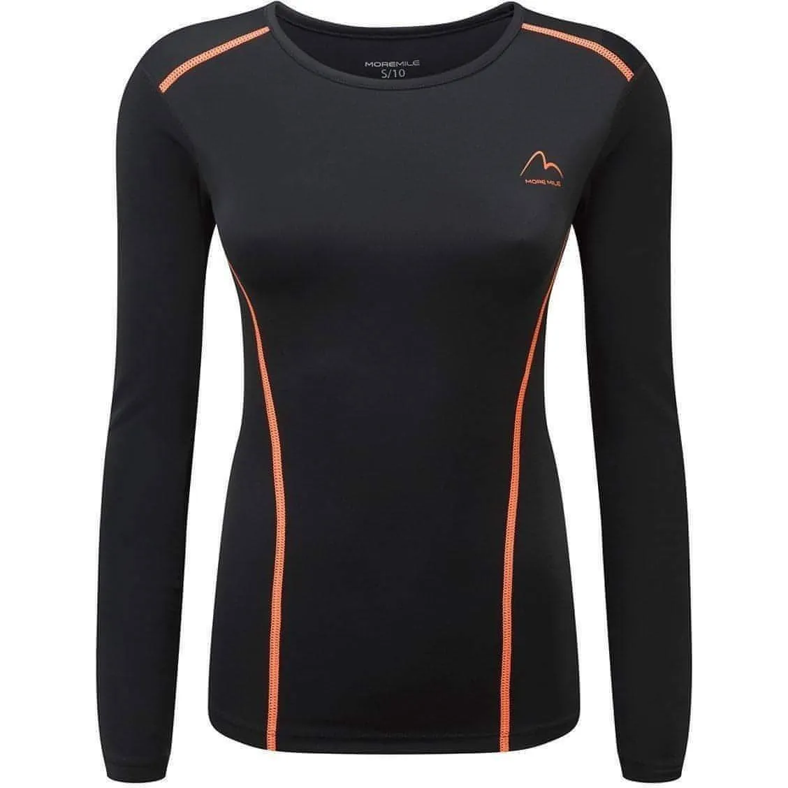 More Mile Compression Womens Long Sleeve Top - Black