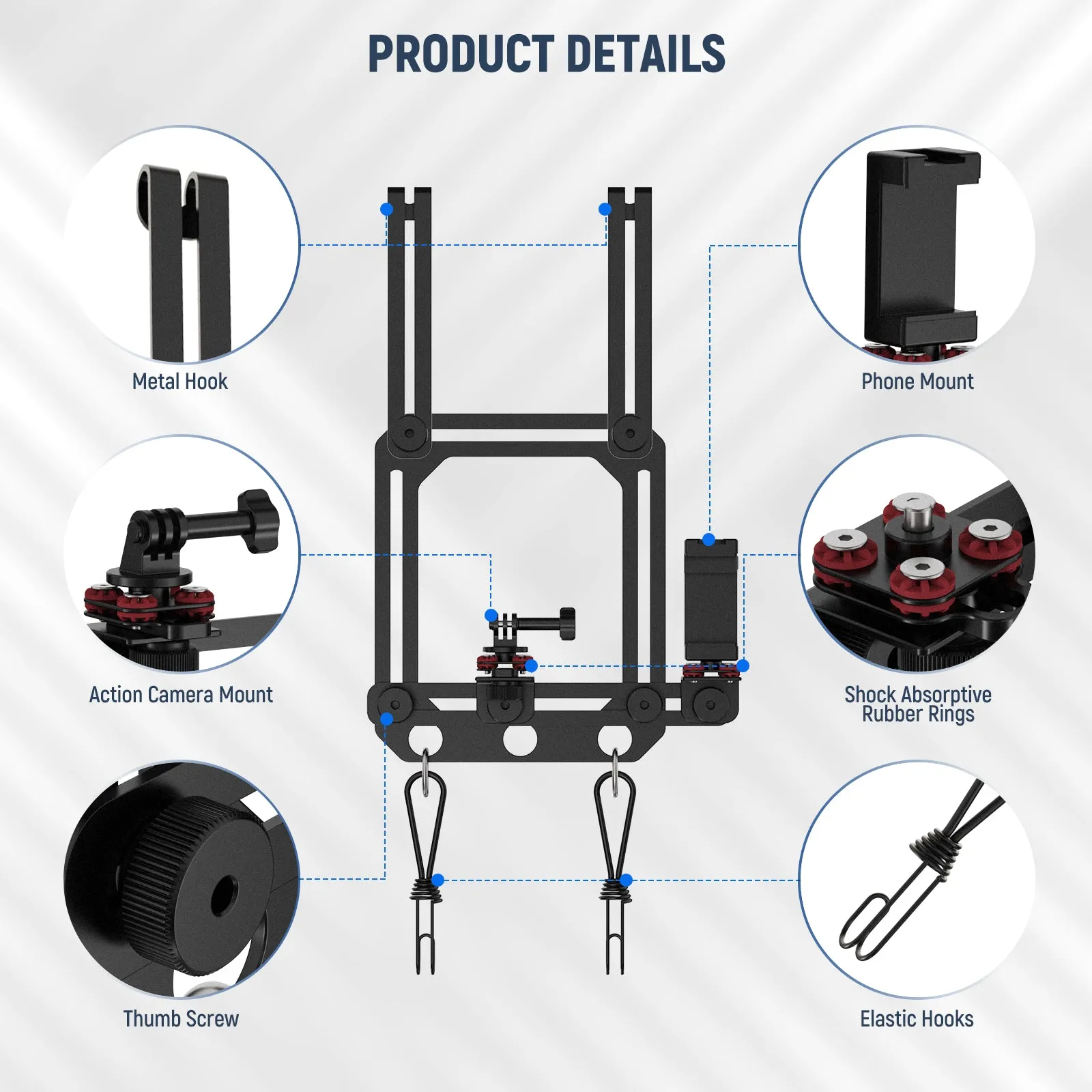 NEEWER PA022 Fence Mount Compatible with Action Camera