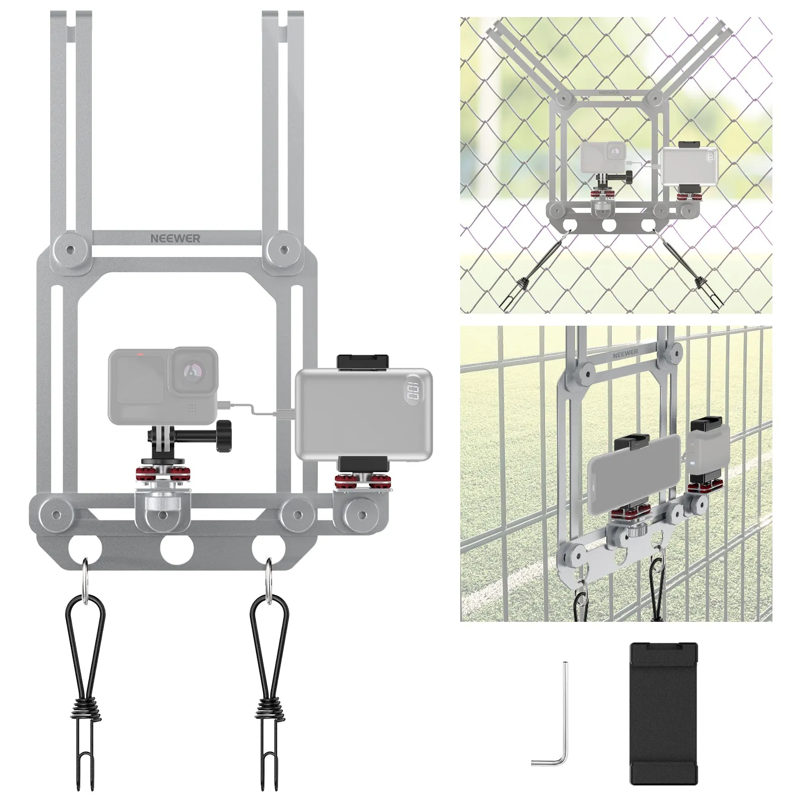 NEEWER PA022 Fence Mount Compatible with Action Camera