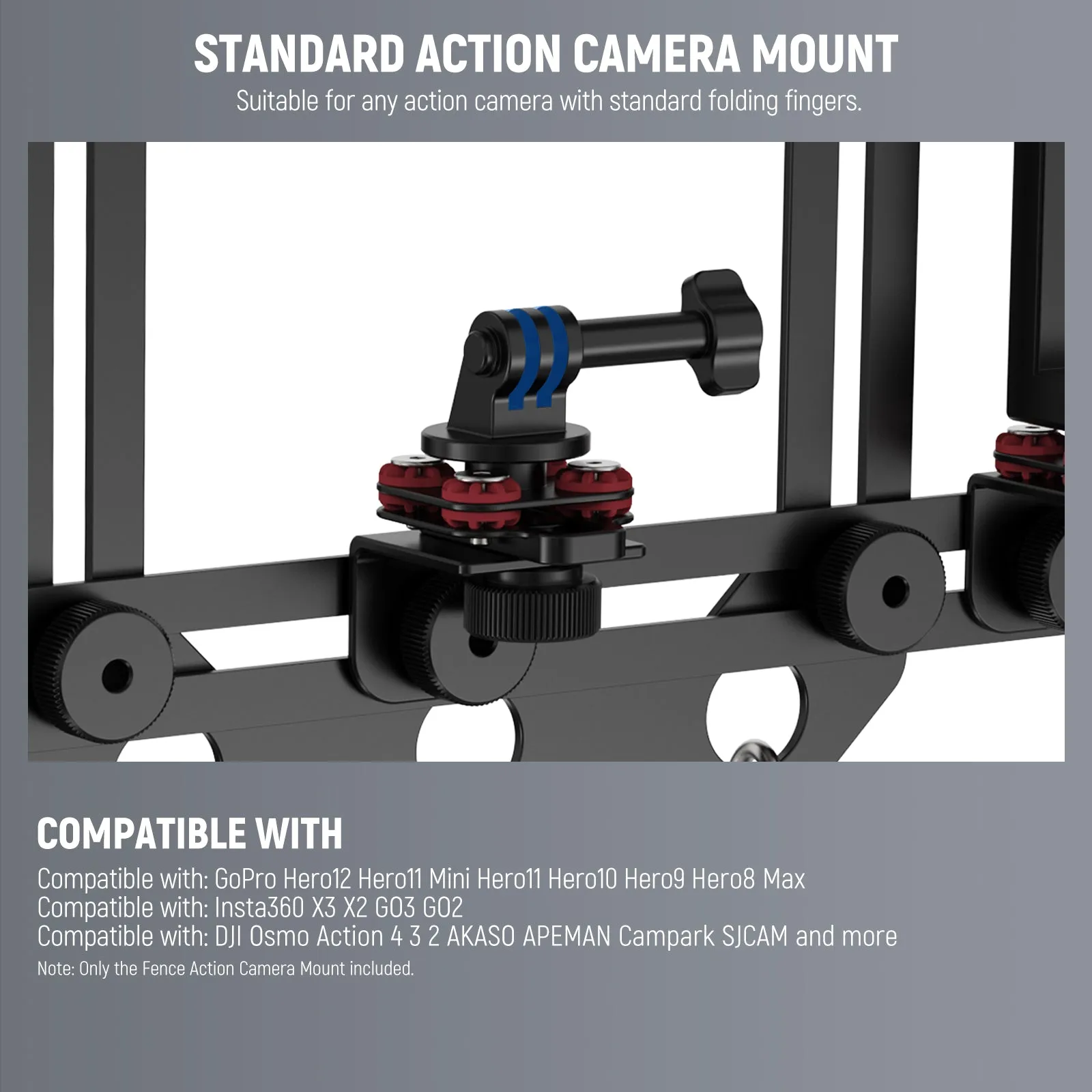 NEEWER PA022 Fence Mount Compatible with Action Camera