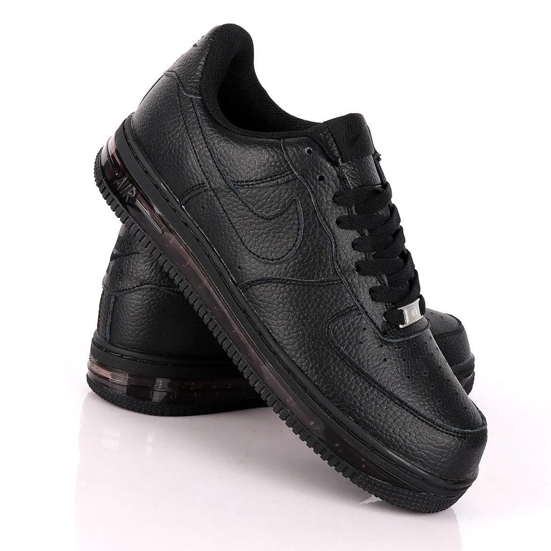 NK Force 1 Translucent Panel Designed Sneakers- Black