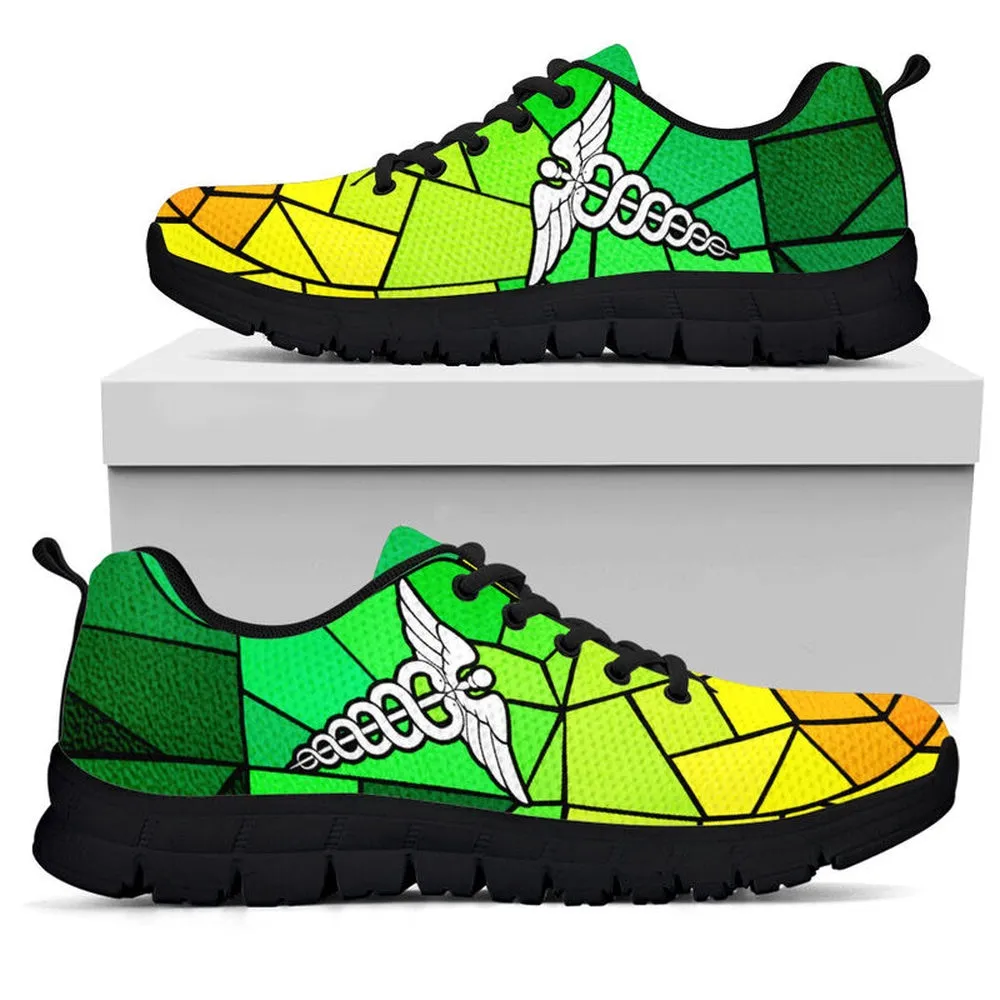 Nurse Sneaker, Nurse Green Yellow Sneakers Shoes, Best Shoes For Nurses